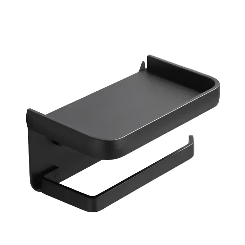 All Around Casa Elegant Wall Toilet Paper Holder with Minimalist Storage Shelf for Modern Bathrooms - All Around Casa