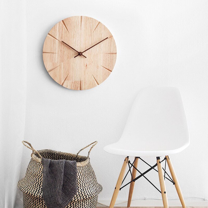 All Around Casa – Nordic Wooden Wall Clock - All Around Casa