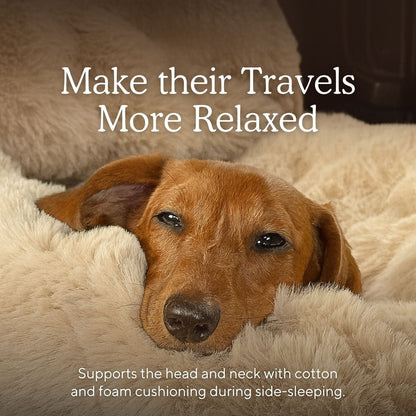 RoadPaws – Elegant Cosy Plush Dog Car Bed for a Comfortable and Secure Travels