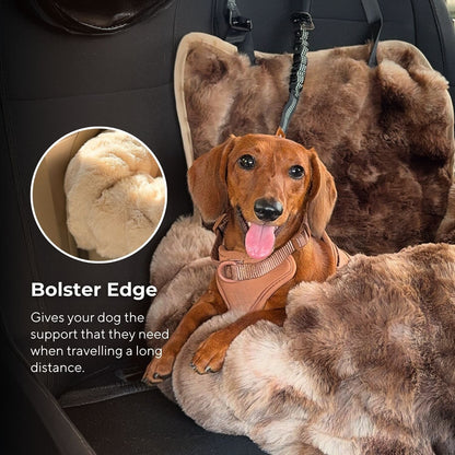 RoadPaws – Elegant Cosy Plush Dog Car Bed for a Comfortable and Secure Travels