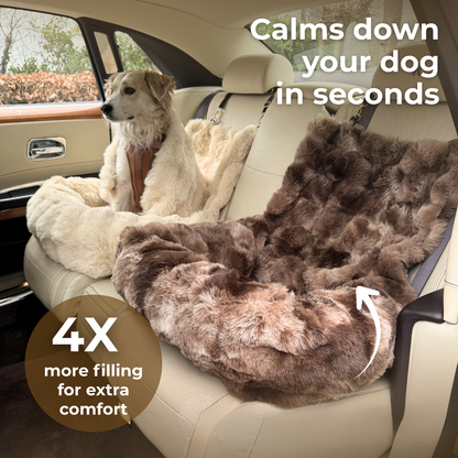 RoadPaws – Elegant Cosy Plush Dog Car Bed for a Comfortable and Secure Travels