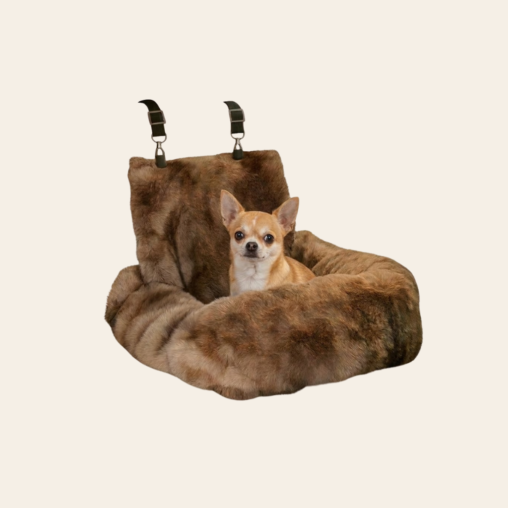 RoadPaws – Elegant Cosy Plush Dog Car Bed for a Comfortable and Secure Travels